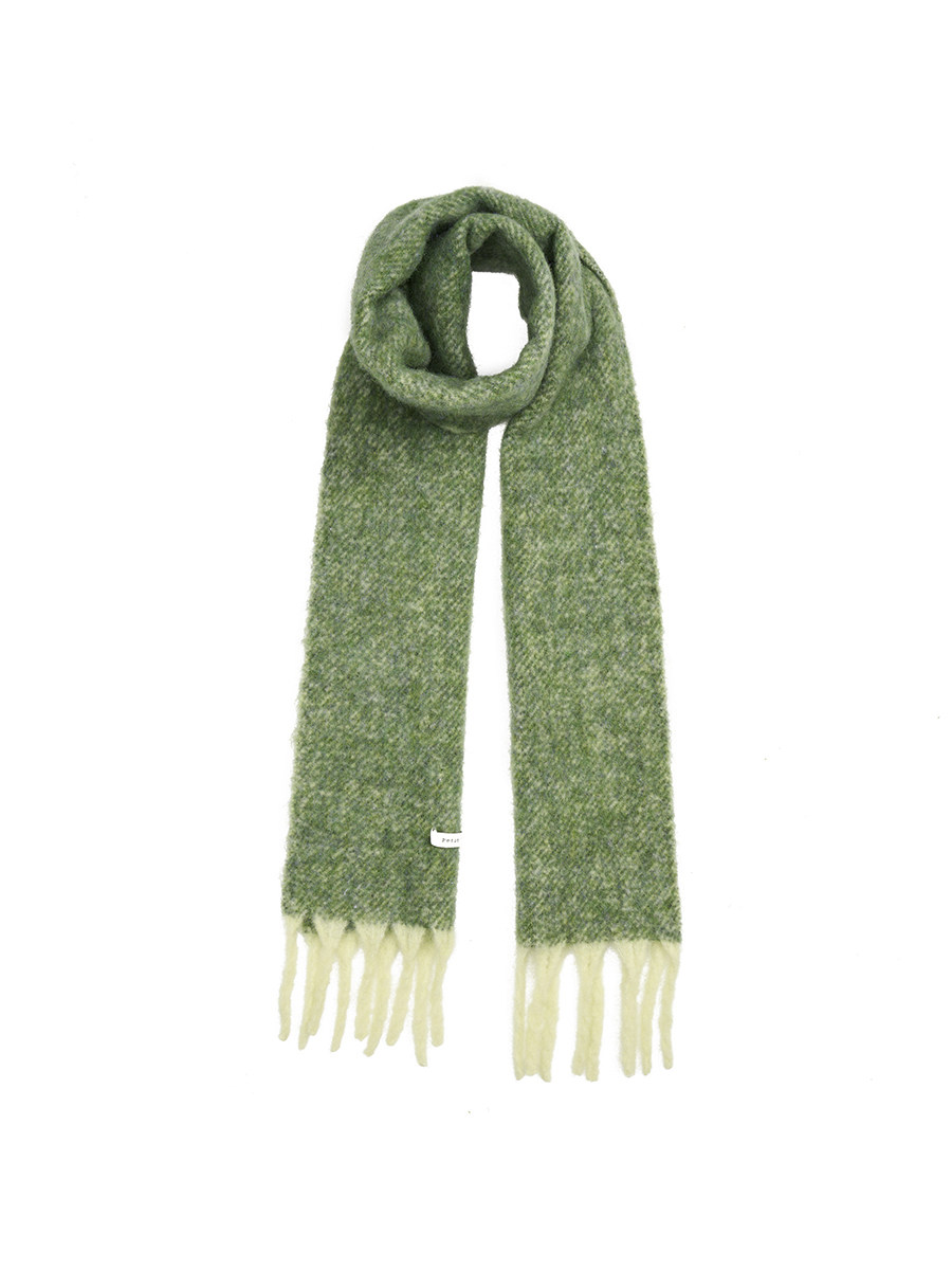 LK-102 Scarf — fringed, textured, plush, soft touch view 3