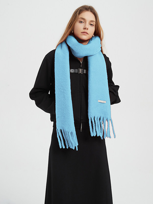 LK-108 Scarf — fringed, plush, soft touch, everyday view 2