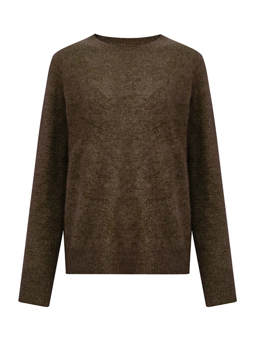 LK-110 Wool Knit Sweater — crew neck, loose fit, solid, warm view 7
