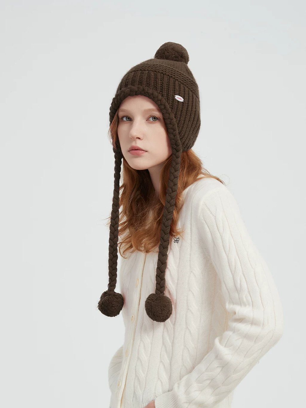LK-112 Wool Knit Hat — vintage, everyday, face-slimming, flattering detail