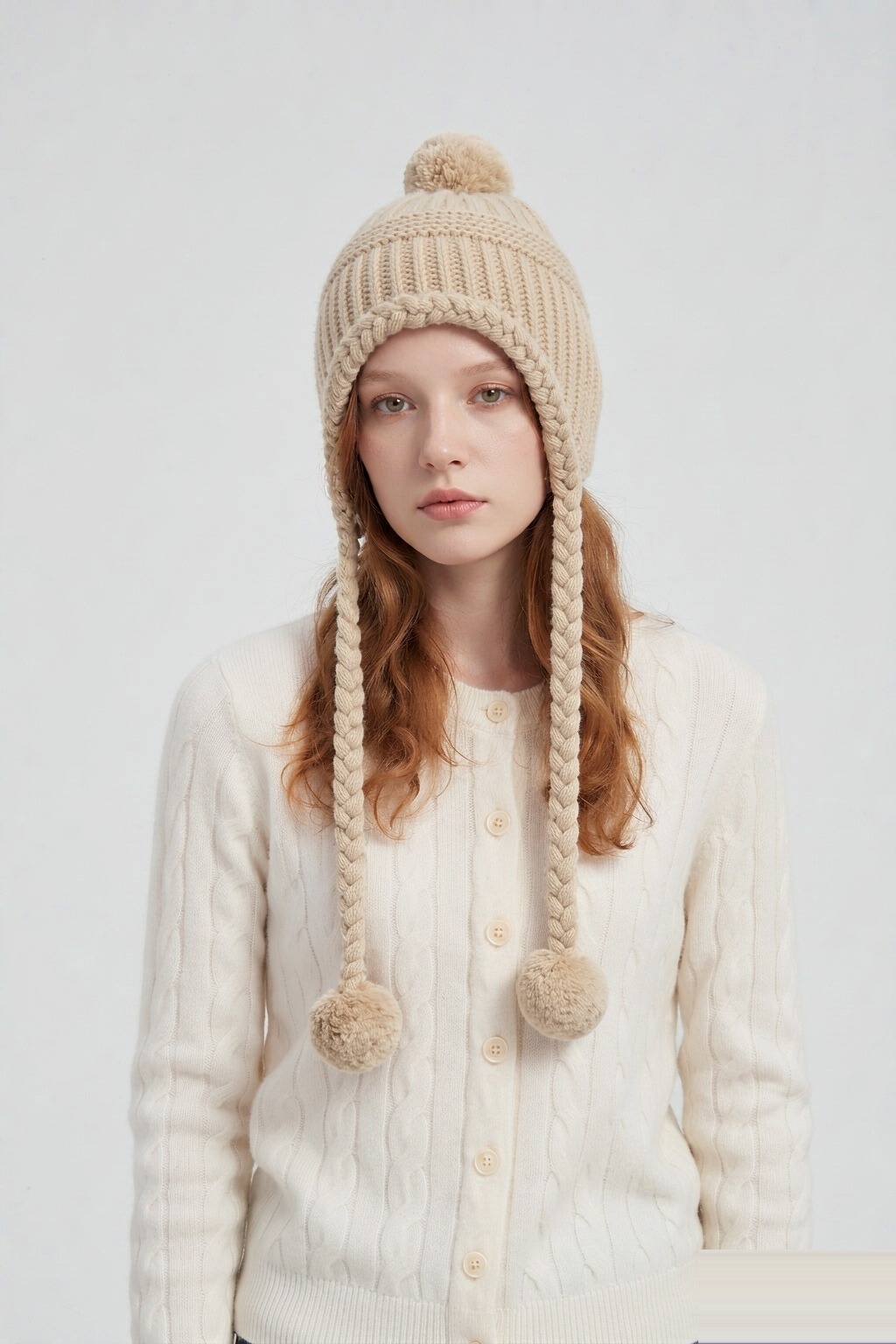 LK-112 Wool Knit Hat — vintage, everyday, face-slimming, flattering