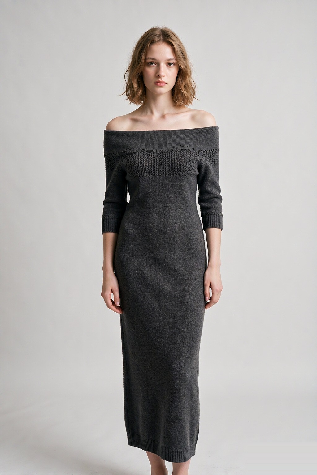 LK-122 Wool Knit Sweater — warm, figure-flattering, versatile, French style
